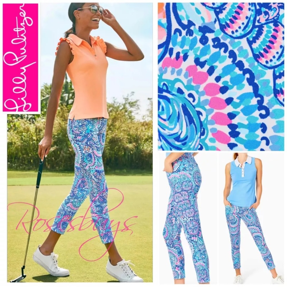 Lilly Pulitzer Corso Luxletic pants SZ 10 commotion in the ocean